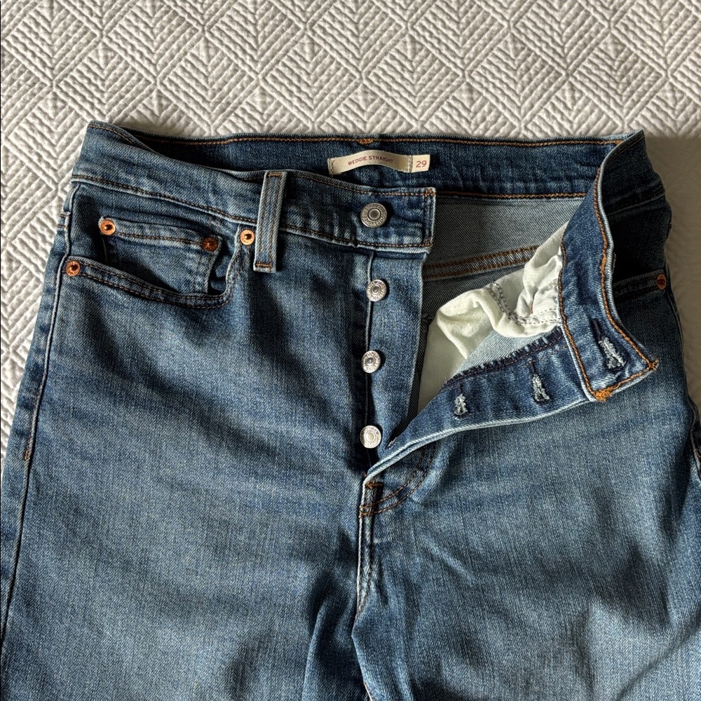 High Rise Blue Jeans - Picture 4 of 5
